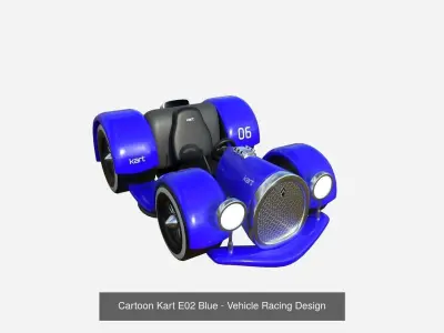 10 Cartoon Karts E Collection - Vehicle Racing Design 3D Model Pack