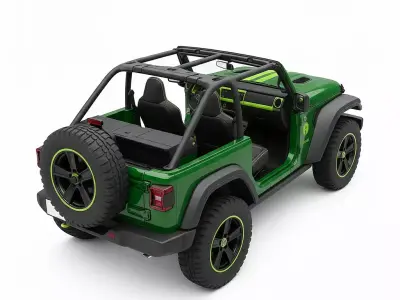 Jeep Wrangler Off Road Concept Low-poly 3D model