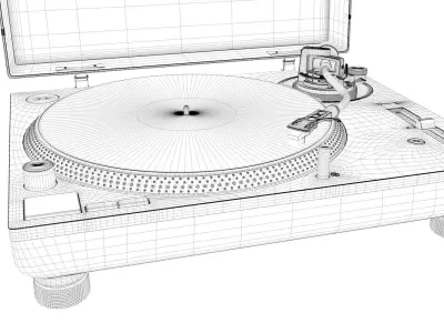 Technics Turntable Vinyl Record Player 3D model