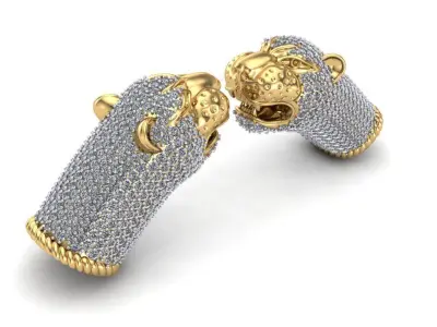 Tiger Face - Bracelet - 250108 3D print model