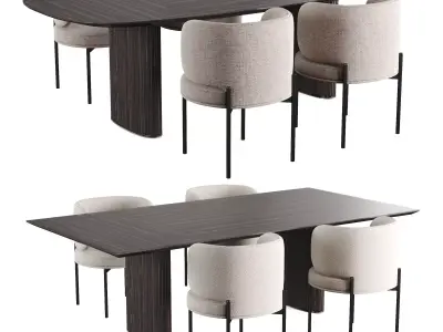 Shiro and Akiko dining set 3D model