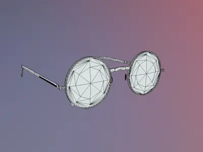 Retro Sunglasses Low-poly 3D model