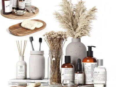 Decorative set fot  the bathroom 3D model