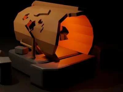 Decorative Log Free low-poly 3D model