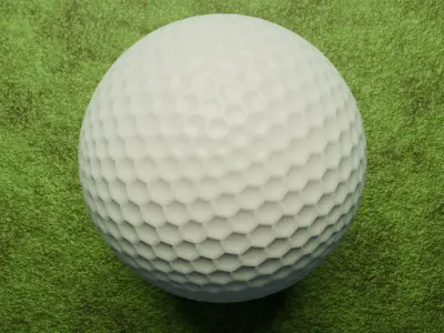 Golf Ball and Terrain 3D Model 3D model