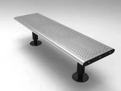 Bench for streets or shopping centers Free 3D model