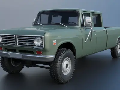 International Pickup Crew Cab 1972 3D print model