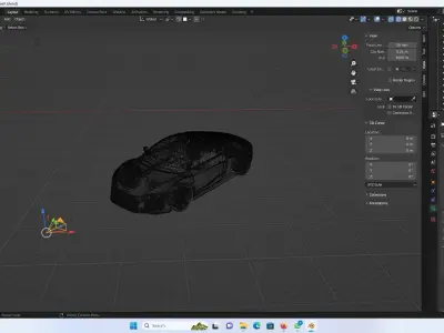 Car modeling  Low-poly 3D model