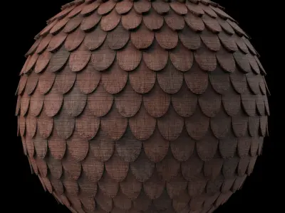 Roof Tile Materials 89- Wooden Roofing By Sbsar Seamless Pbr Texture