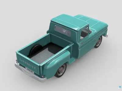 Chevrolet C10 Pickup 1963 Low-poly 3D model
