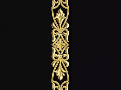 Central decor ornament for furniture 3D model 345