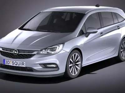 Opel Astra Sports Tourer 2017 VRAY 3D model