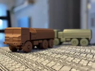 PRINT-IN-PLACE OFFROAD TRUCK 6X6 3D print model