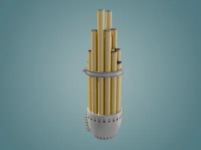 low profile instrument alto sheng Low-poly 3D model