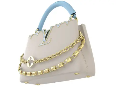 Louis Vuitton Capucines Mini Bag Cream Low-poly 3D model