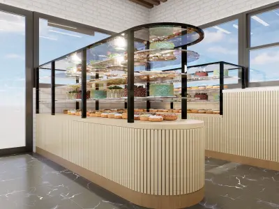 patisserie design Low-poly 3D model