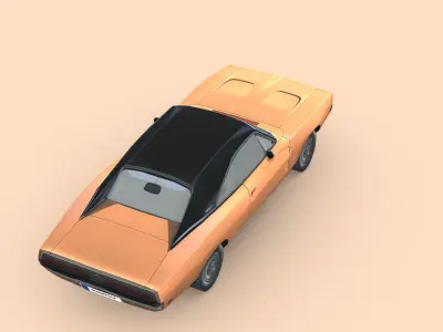 Dodge Charger RT 1969 Low-poly 3D model