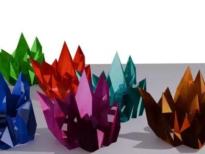 Crystal Low-poly 3D model