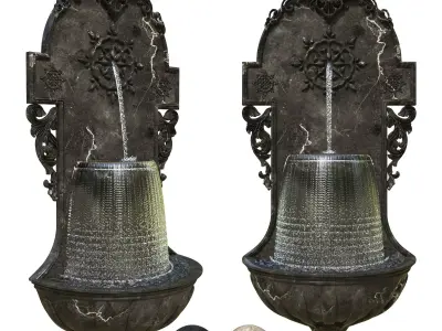 Classic Wall Fountain 03 3D model