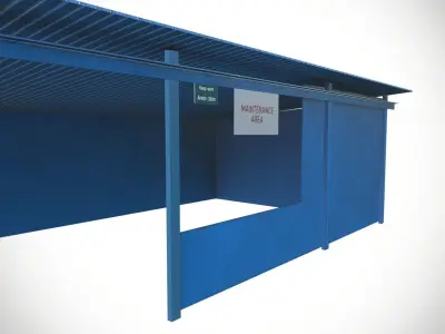 Maintenance Area Shed Low-poly 3D model