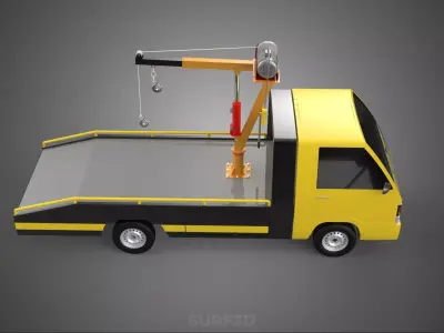 ELECTRIC WINCH HOIST HYDRAULIC CRANE TRUCK PICKUP CAR VEHICLE UP 3D model