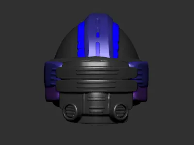 helmet high poly sculpt 3d printable ver 7 3D model 3D model