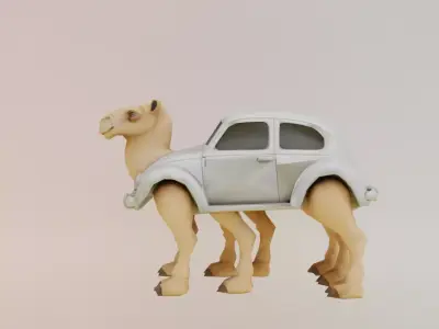 Tracotucotulu Delapeladustuz Italian brainrot Low Poly Low-poly 3D model