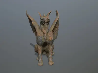 statue creature Low-poly 3D model
