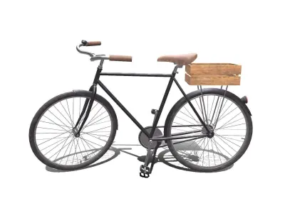 Old Bicycle Low-poly PBR Low-poly 3D model