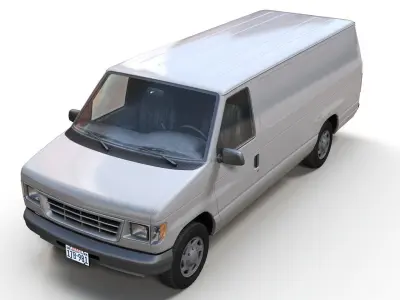 Super Duty XL van Low-poly 3D model