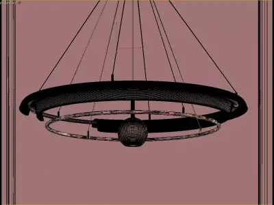Modern Artistic Circular Chandelier 3D Model 3D model