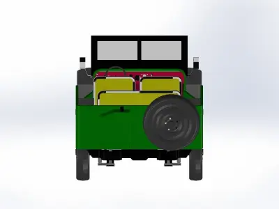 WILLY JEEP Low-poly 3D model