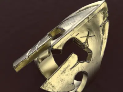 Gladiator ring Silver Gold  Print 3D print model