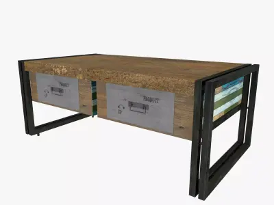 Loft Coffee Table Low-poly 3D model