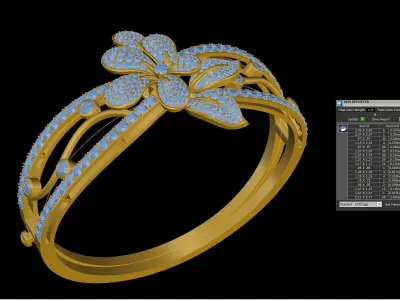 Bangle with diamond 3D model