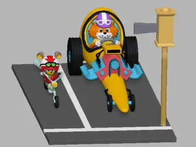 Motormouse and Autocat 3D print model