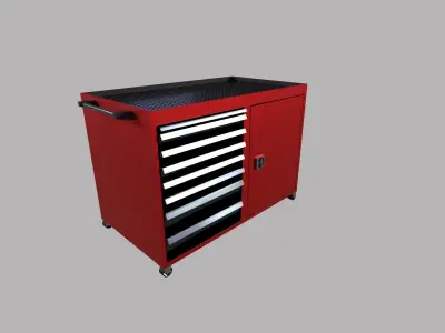 tool cabinet Low-poly 3D model