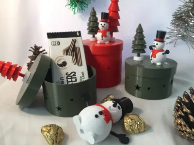 CHRISTMAS CANDY STORAGE BOX 3D print model