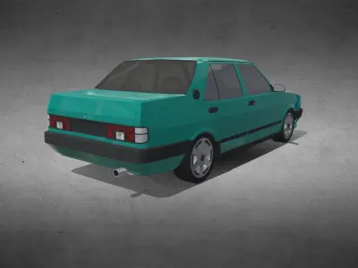 Tofas Dogan SLX Traffic Cars Pack for Unity Low-poly 3D model