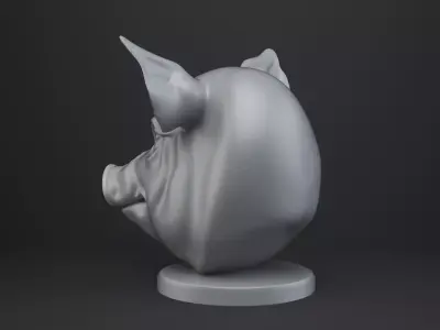 Pig Bust - Animal Figurine 3D print model purchase