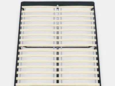 SLATTUM Upholstered bed frame 2 Low-poly 3D model