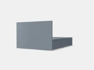 MALM Bed frame high w 4 storage boxes 28 Low-poly 3D model