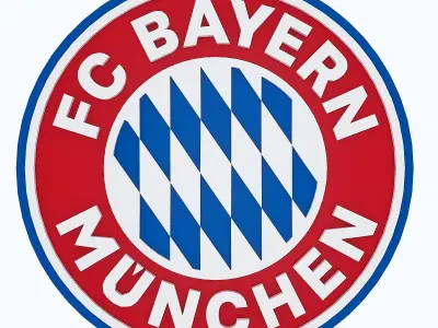 FC Bayern Munchen logo 3D print model