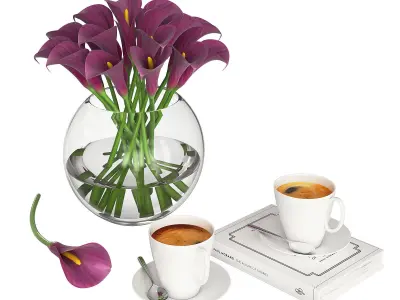 Calla Flowers 3D model