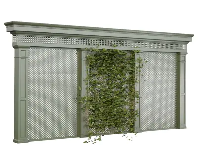 Decorative fence 3D model