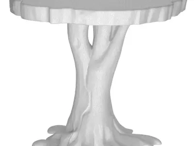 Table Rustic Sculptural Rural solid wooden coffee side root  3D model