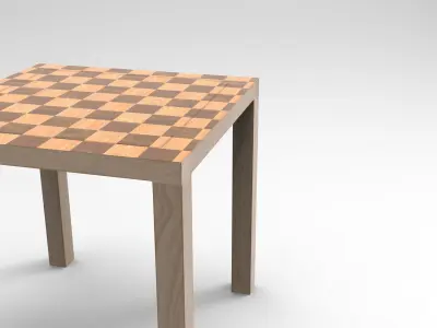 Uha Side Table Low-poly 3D model