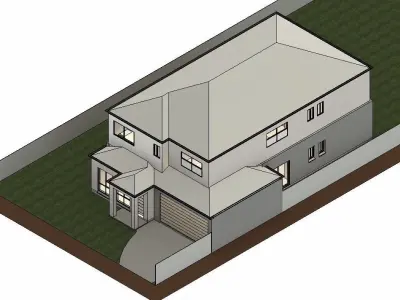 house complete revit project p5 3D model