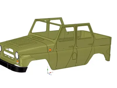 Alternative WPL B24 chassis 3D UAZ 469 3D print model 3D print model