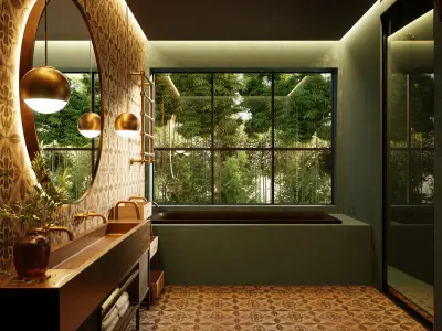 Bathroom Luxury Design Blender File 3D model